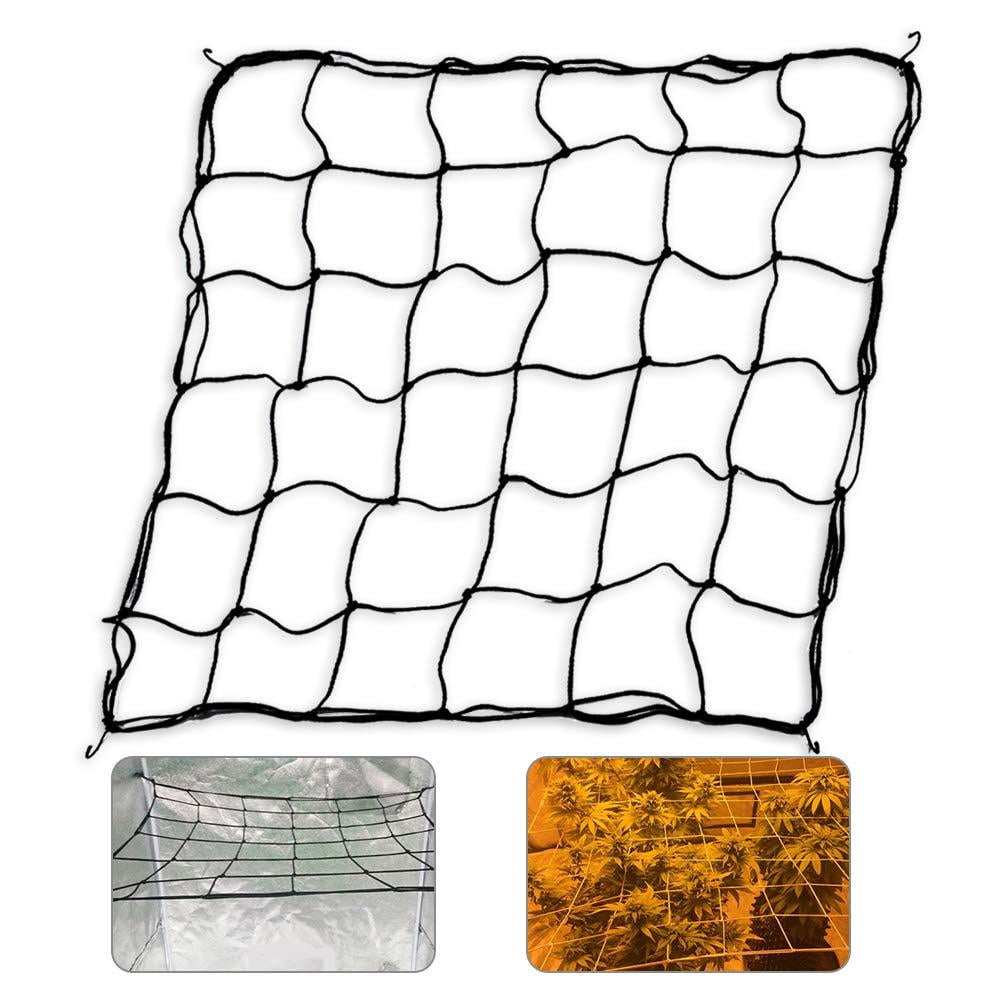GROWNEER 3 Packs 34 x 48 Inches Green Foldable Cucumber Trellis with 328 Feet Twist Ties Climbing Plants Vegetables Flowers for Cucumber