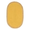 thumbnail image 3 of Unique Loom Braided Jute Collection Area Rug - Goa (5' 1" x 8' Oval Yellow/Natural), 3 of 6