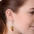 thumbnail image 2 of GIA Certified Multicolor Baltic Amber Earrings “April” in 925 Sterling Silver – Green, Honey & Cognac Drop Dangle Earrings for Women, 2 of 7