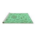 thumbnail image 2 of Ahgly Company Machine Washable Indoor Rectangle Persian Turquoise Blue Traditional Area Rugs, 2' x 5', 2 of 4