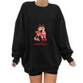 thumbnail image 1 of Chandail en Molleton de Noël pour Femmes 2023 Mode de Noël Imprimé Blouse Ample à Manches Longues Col Rond Pull Décontracté en Solde, 1 of 5