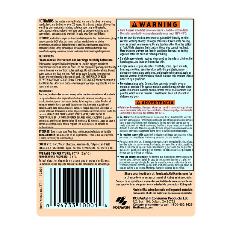 Scaldini Per Piedi Only Hot - Autoriscaldanti, 9 Ore Di Calore, Naturali E Comfortevoli, Confezione Da 40 Paia - Foto 2