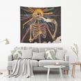 thumbnail image 2 of Yayeee Tapestry Wall Hanging for Bedroom 60" x 51" Living Room Home Wall Art Decor, Colorful Skeleton Sun, 2 of 7