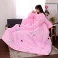 thumbnail image 2 of YATLTE Sherpa Blanket, Wearable Fleece Blanket with Sleeves & Foot Pocket for Adult Women Men, Fleece Wearable Blanket Sleeved Throw Wrap, Hug Sleep Pod Snuggle Blanket Robe, Cozy Ideas Wife Mom, 2 of 3