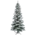 thumbnail image 6 of Vickerman 7.5' Flocked Utica Fir Slim Artificial Christmas Tree, Multi-Colored Lights, 6 of 6