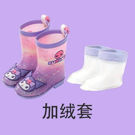 

Hello Kittys Child Rain Boots Sanrioed Girl Rain Boots Anime Cinnamoroll Kuromi Water Proof Anti-Slip Kawaii Rain Glue Boots