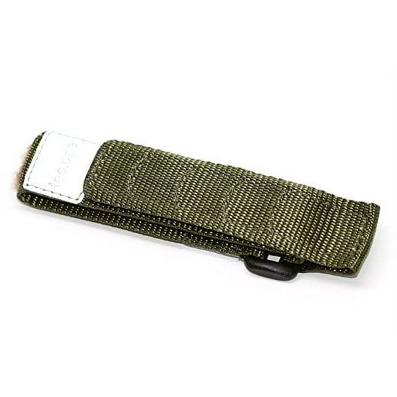 16-20mm Olive Green Nylon Hook & Loop One Piece Watch Band Strap Fits Ironman