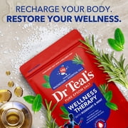 Dr Teals Epsom Salt Magnesium Soak, Wellness Therapy with Rosemary & Mint, 3 lbs