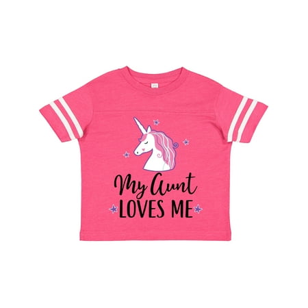 

Inktastic My Aunt Loves Me Unicorn Gift Toddler Toddler Girl T-Shirt