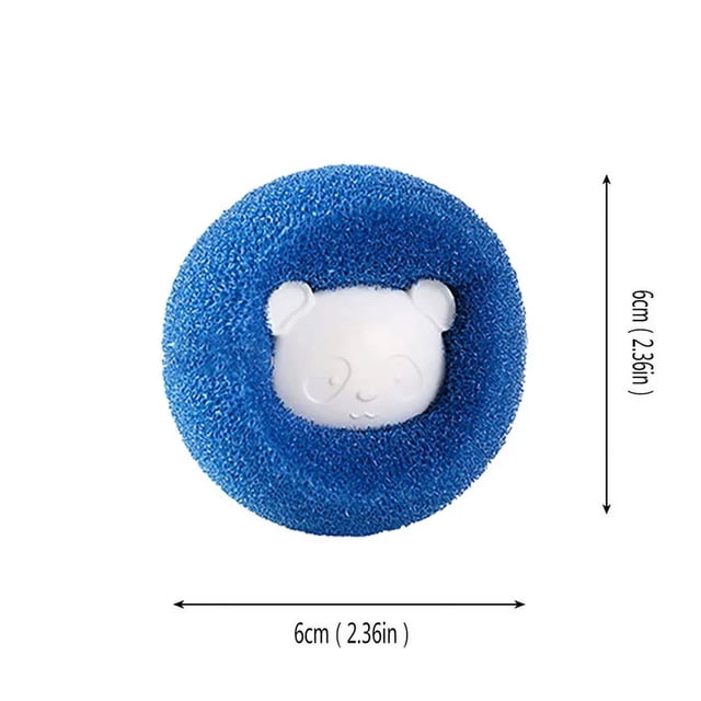 Boules de Lavage Réutilisables Anti-Enchevêtrement pour Poils d'Animaux et Peluches, Lot de 2, Bleu et Orange