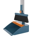 thumbnail image 4 of Cleaning Dustpan and Broom Set with Long Handle,180° Adjustable Handle Scraping Broom and Foldable Dustpan for Home Use,broom set,cleaning tools,Blue,1 Set, 4 of 5