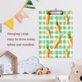 thumbnail image 6 of Plastic Clipboard Acrylic Hanging Clip Board with silver Low Profile Office School Supplies 12.5x9 Green Checkered with Carrots, 6 of 9
