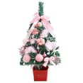 thumbnail image 1 of Artículos de decoración Irfora Mini árboles de Navidad artificiales de mesa con lazo, ciervo, conejo, bola de pelo de algodón, campana de plumas, adornos de copo de nieve para mesa, escritorio, decor, 1 of 5