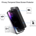 thumbnail image 4 of 3- Pack ( iPhone 13 mini ) Privacy Tempered Glass Screen Protector, 360 Protection, 9H Hardness, Anti-Shatter, Anti-Spy, Full Coverage, 4 of 12