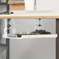 thumbnail image 3 of 2X Under Desk Cable Management Tray, Workstation Storage, Metal Cable Tray Basket,Standing Desk Style 1, 3 of 5