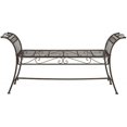 thumbnail image 1 of Safavieh Outdoor Collection Hadley Antique White Bench, 1 of 5