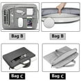 thumbnail image 7 of Laptop Shoulder Bag for MacBook Air 13 inch 2022 2021 2020 A2337 M1 A2179 Waterproof Notebook Carrying Case for Business School (Bag C Dark Grey,13 inch(35x25x3cm)), 7 of 7