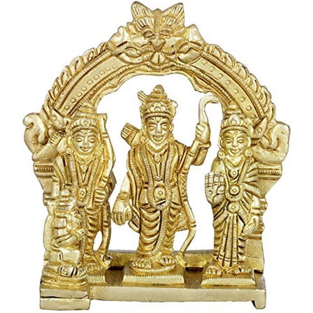 Exotic India Small Rama Durbar - Brass Statue