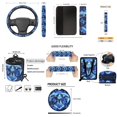 thumbnail image 7 of HUISEFOR Sea Turtle Car Seat Cover Full Set Suitable for Most Cars SUV Steering Wheel Cover Seat Belt Cover Garbage Can Air Vent Storage Bag Rear View Mirror Cover Car Coasters, 7 of 7