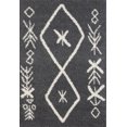 thumbnail image 2 of A2Z Rug Moderne & Traditionnel Marocain 5534 Gris Foncé Shaggy Zone Tapis, 2 of 7