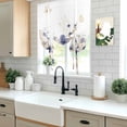 thumbnail image 5 of Purple Spring Floral Tie Up Curtains for Windows, Adjustable Balloon Window Shades, Elegant Pastoral Flowers Watercolor Kitchen Window Treatments Farmhouse Short Curtains with Rod Pocket 42"x45", 5 of 8