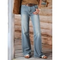 thumbnail image 3 of EMMIOL Women's Mid High Rise Wide Leg Baggy Jeans Y2K Boyfriend Denim Pants with Pockets, 3 of 7
