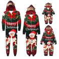 thumbnail image 4 of Odeerbi Christmas Onesie Pajamas for Family Holiday Sleep Jumpsuit Long Sleeve Family Christmas Pajamas Matching Sets Mom Printed Loungewear Jumpsuit Sleepwear Xmas PJs Set Red, 4 of 7