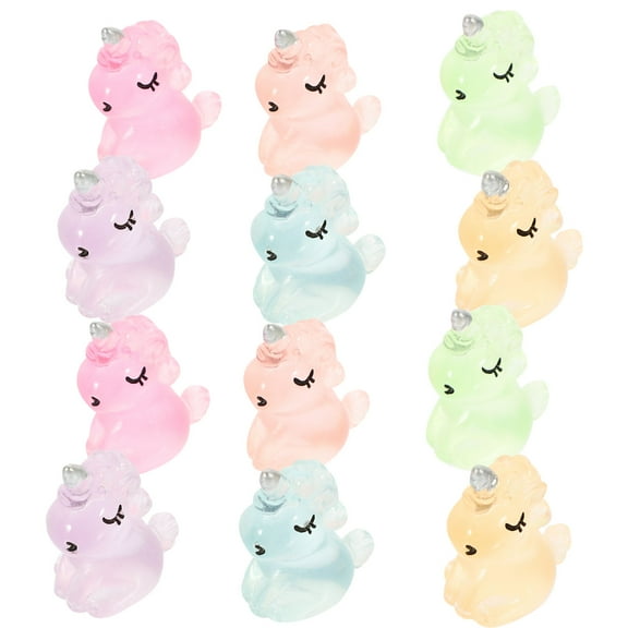 Phenofice 12pcs Glow in the Dark Craft Ornaments Assorted Colors for Nighttime Decoration Display