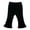 Black, variant on Toddler Knitted Flared Pants, Ribbed Stretchy Casual Solid Color Comfortable Bottoms for Baby Girls Pink Size 2-3 Years