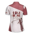 thumbnail image 3 of Custom Name Gold Wine Kind Of Girl Golf Women's Polo Shirt S-5XL, 3 of 7