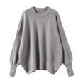 thumbnail image 4 of WEAIXIMIUNG Automne/hiver 2024 Nouveau Pull Ample pour Femmes, Manches Longues, Col Rond Fendu, 4 of 4