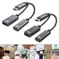 thumbnail image 2 of 2pcs USB C OTG Adapter with Fast Charging Braided Cord PD 60W for Laptop, 2 of 8