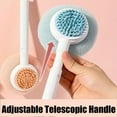 thumbnail image 3 of Super Soft Sunflower Bath Ball, 2025 Upgrade 2-in-1 Bath Brush with Long Handle, Telescopic Dual Sided Back Scrubber Body Shower Brush, Bath Massage Cleaning Brushes for Shower Men Women (Pink), 3 of 6