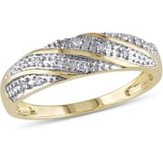 Men's Diamond-Accent Wedding Band in 10kt Yellow Gold