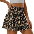 thumbnail image 3 of Xoenoiee Butterfly Flower Rainbow Print Tennis Skirt Golf Skorts with Pockets Tummy Control Shorts Pleated Skirts for Women Athletic Dressy Casual, Size 2XL, 3 of 7