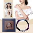 thumbnail image 1 of Puntoco Cadena de piedra de cristal amatista para parejas de hombres y mujeres con personalidad de moda energética turquesa, 1 of 5