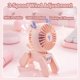 thumbnail image 3 of Mini Desk Fan for Kids,Rechargeable White Puppy Table Fan, 3 Speeds Children students handheld folding Small fan for, 3 of 4