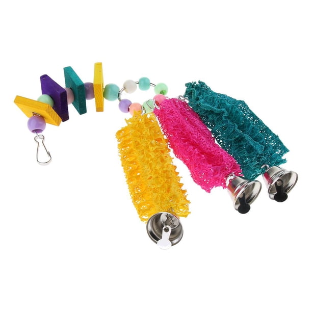 Pájaro Juguetes Jaula Hamaca Accesorios De Animales Doemsticos Resistente Duradero - , 34x14cm Yinane Parrot Bird Chew Toy