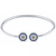 thumbnail image 1 of Silver Bangle With Cubic Zirconia Stones Bangle, 1 of 1