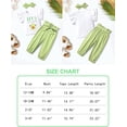 thumbnail image 6 of Baby Girl Clothes Summer Outfits Ruffle Short Sleeve T-Shirt Tops+Long Pants+Headband Cute Baby Girl Clothes3-4Years, 6 of 8