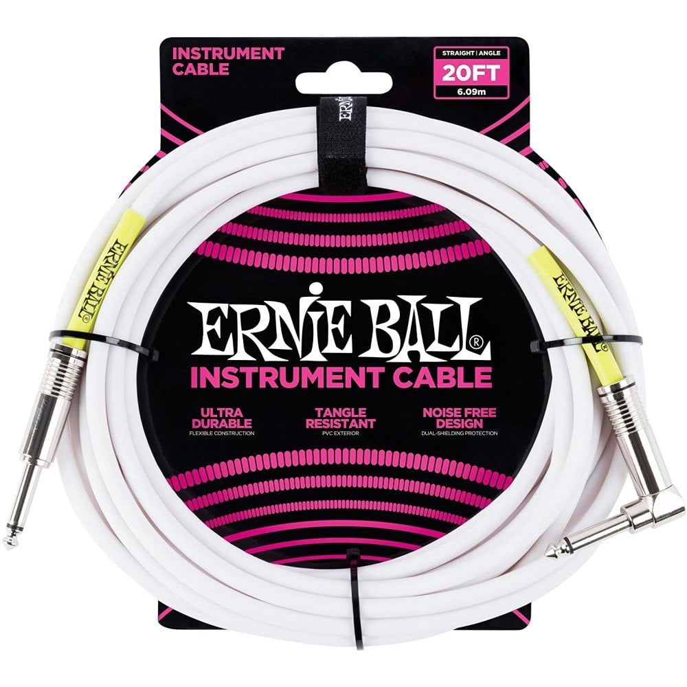 Ernie Ball 20' Straight / Straight Instrument Cable Black - P06046