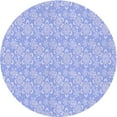thumbnail image 1 of Ahgly Company Machine Washable Indoor Round Transitional Sky Blue Area Rugs, 8' Round, 1 of 7