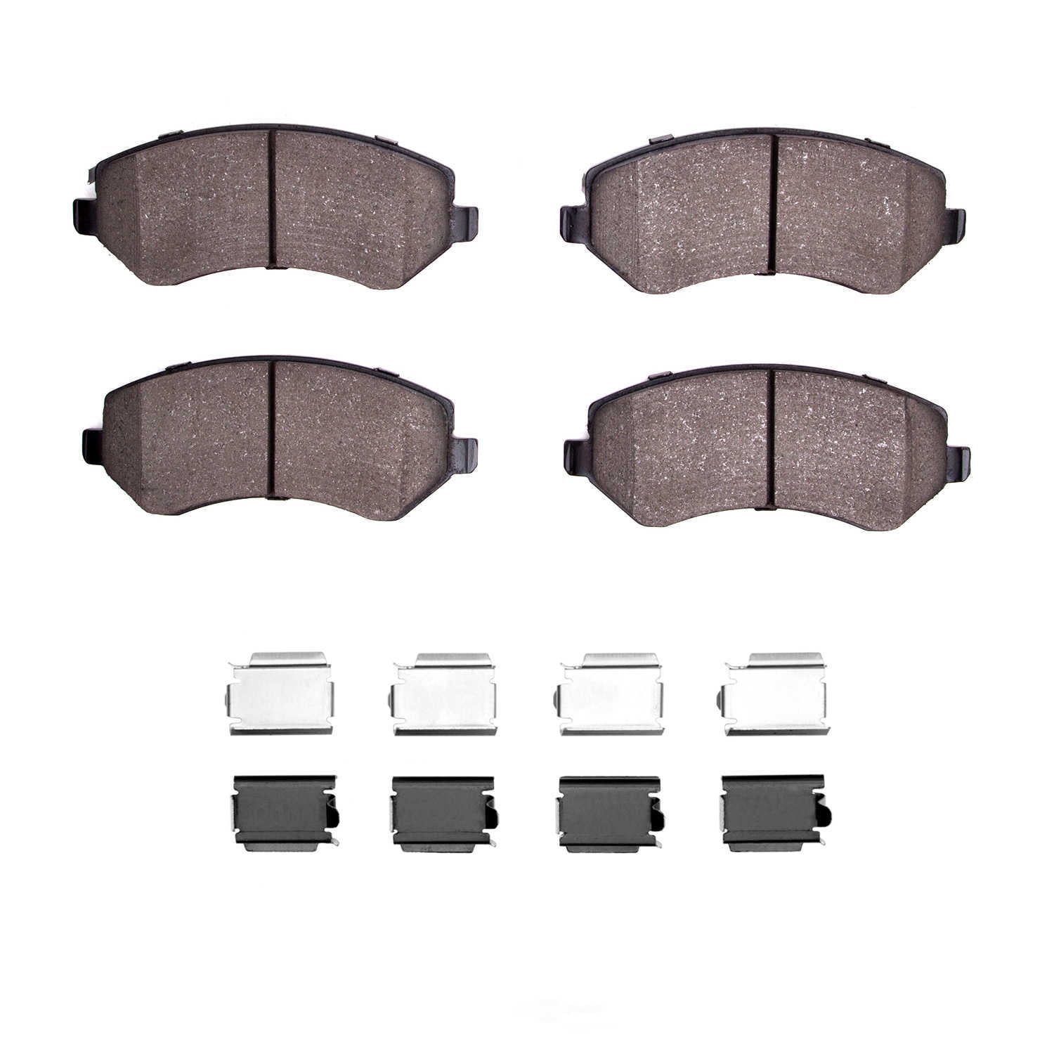 Dynamic Friction Company 1551-0856-01 DFC 5000 Advanced Brake Pads - Semi Metallic and Hardware Kit
