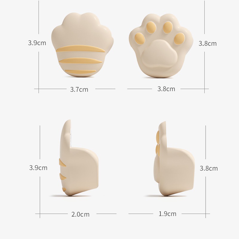 Children's silicone corner guards, 5 pcs, the shape of a cat's paw, anti-collision stickers, take care of the baby's health.