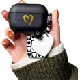 thumbnail image 2 of AmPm Love Heart Case Compatible with AirPods Pro, Cute Case Skin Cover with Keychain, Heart Pattern Smooth TPU Protective Portable Accessories Women Girls Case for AirPods Pro Charging Case, 2 of 6