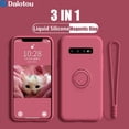 thumbnail image 2 of Funda de silicona líquida con anillo para Samsung Galaxy, funda de lujo con soporte magnético para Samsung Galaxy A22, A32, A52, A72, A12, A50, A70, S10, S9, S8 Plus, Note 10, 9, 2 of 4