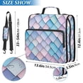 thumbnail image 2 of FORMRS Zipper Binder with Shoulder Strap 2-inch Ring 500 Sheet Capacity File Bag, Purple Art Pattern, 2 of 5