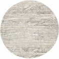 thumbnail image 3 of Hauteloom Ferrelview Living Room, Bedroom Area Rug - Contemporary - High Pile - Tan, Medium Gray, Light Gray - 5'3" Round, 3 of 15