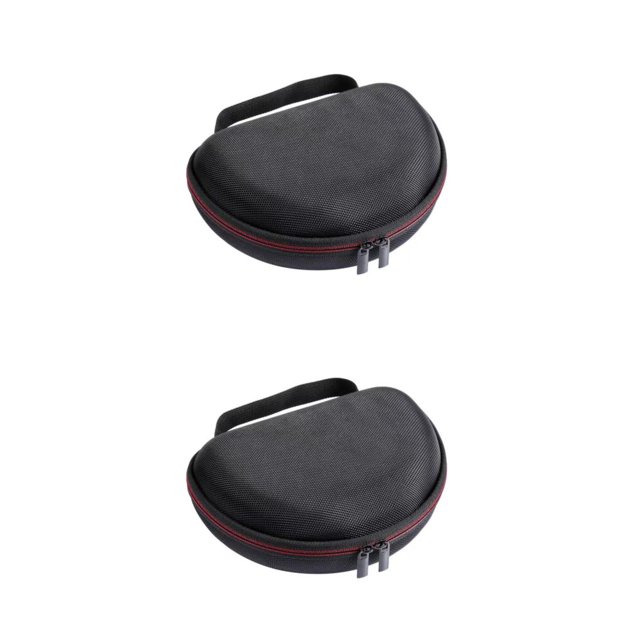 ZheElen Sac de Rangement pour Écouteurs Compact en Tissu Durable et à la Mode Housse de Rangement pour Écouteurs Noir 2Set