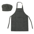 thumbnail image 1 of (Price/2 Sets) Toptie Colorful Cotton Canvas Kids Aprons and Hat Set, Party Favors (S-XXL)-BLACKDOT-XL, 1 of 7